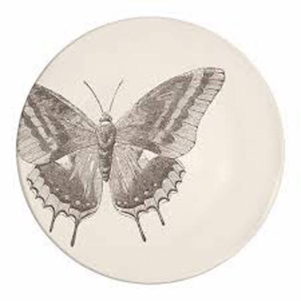 Set of 4 Paula Scaletta Botanical Butterfly Dessert Plates